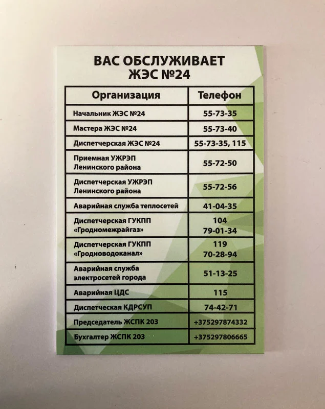 Пример работ